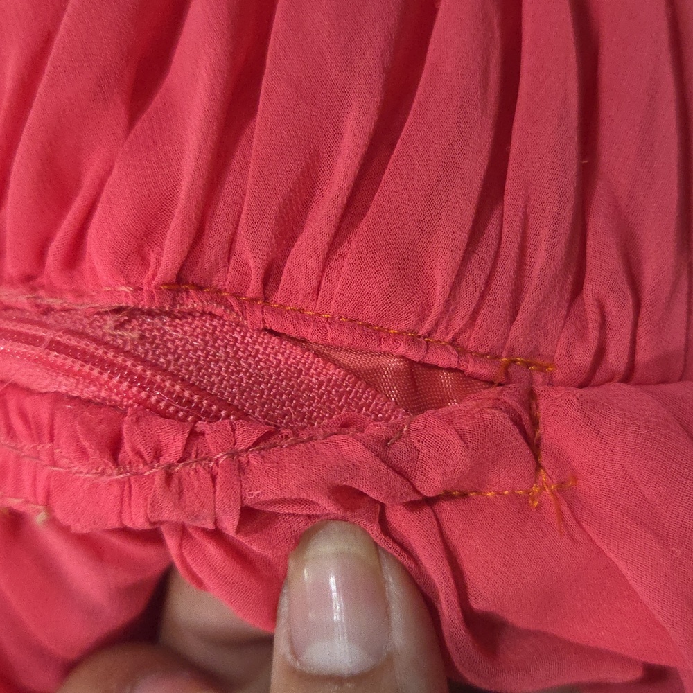 Victor Costa Coral Strapless Dress - Picture 12 of 14